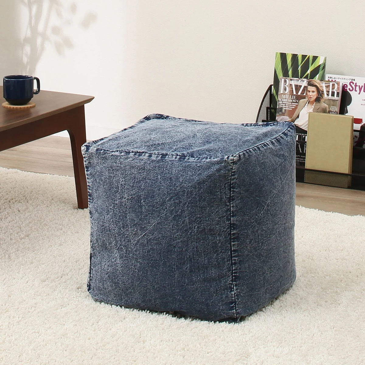 Durable POUF COVER DAMEGED DENIM Quality