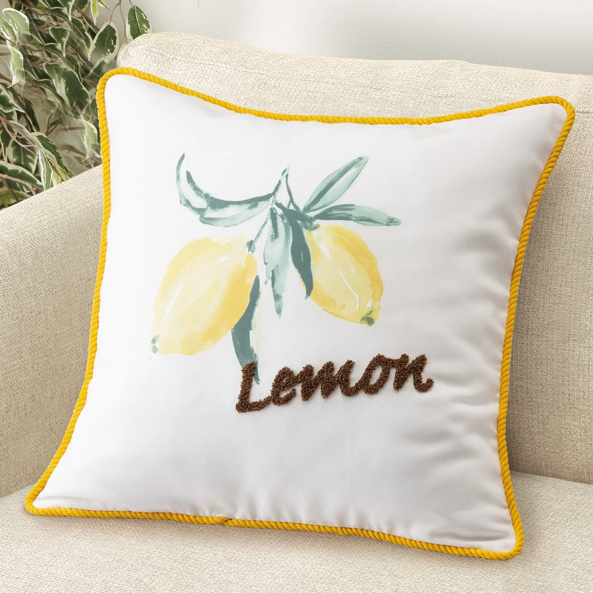 Premium Material CUSHION COVER PILE LEMON I Reusable