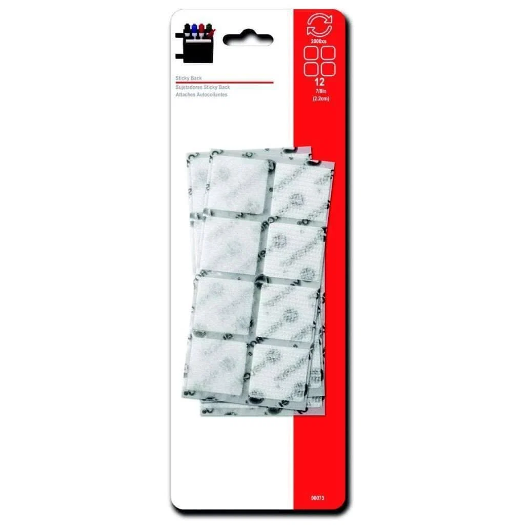 Convenient Velcro Squares-15 Sticky Bac 7 8in White Certified