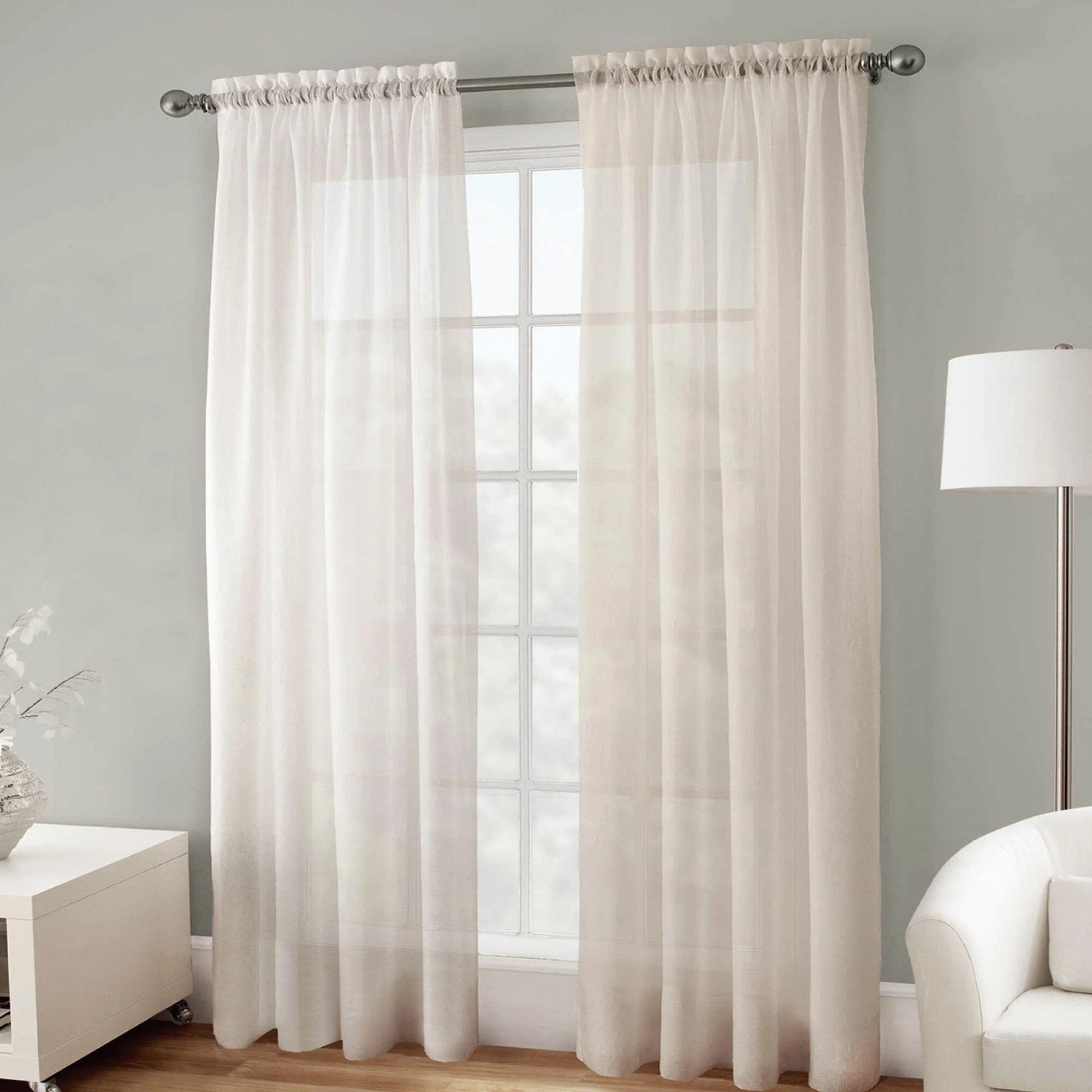 Genuine Basic Elegance – Rod Pocket Semi-Sheer Voile Panel Enhanced