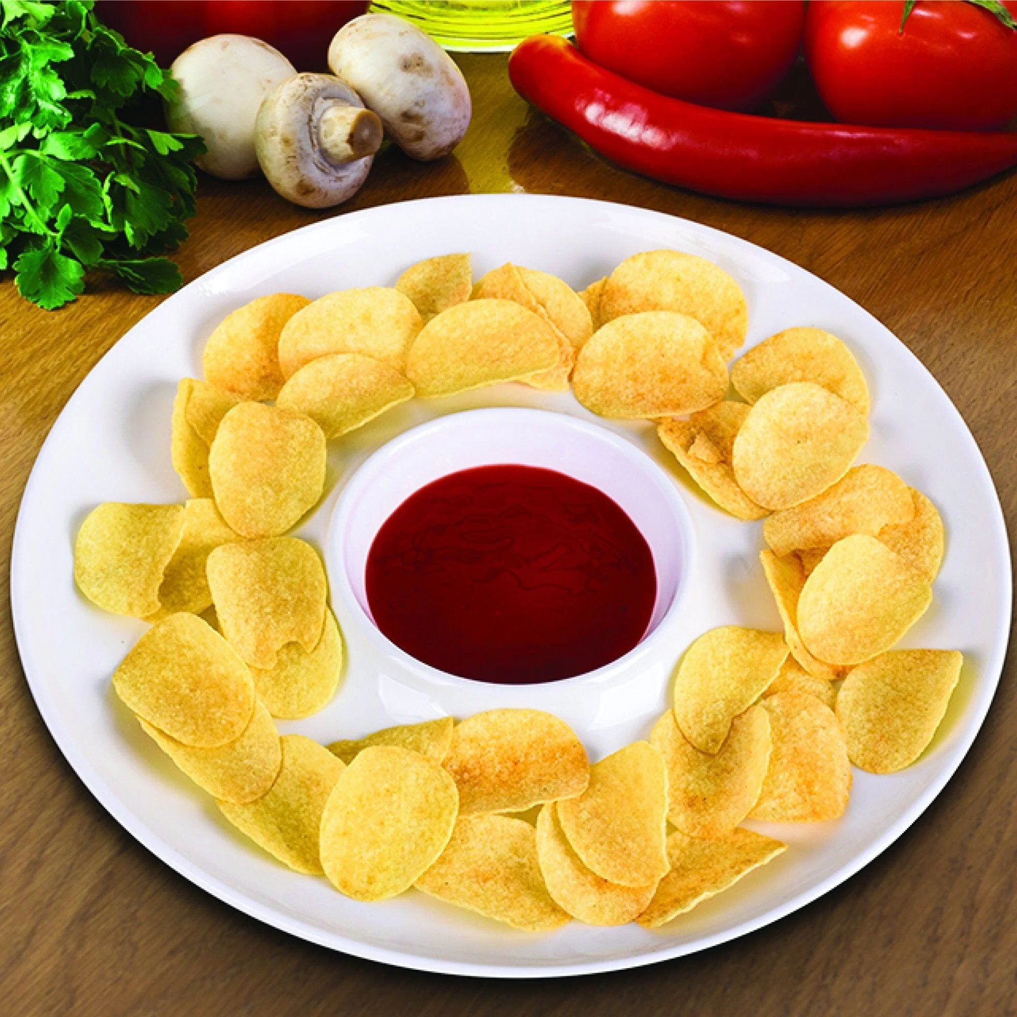 Solid Chip and Dip Porcelain Plate Genuine