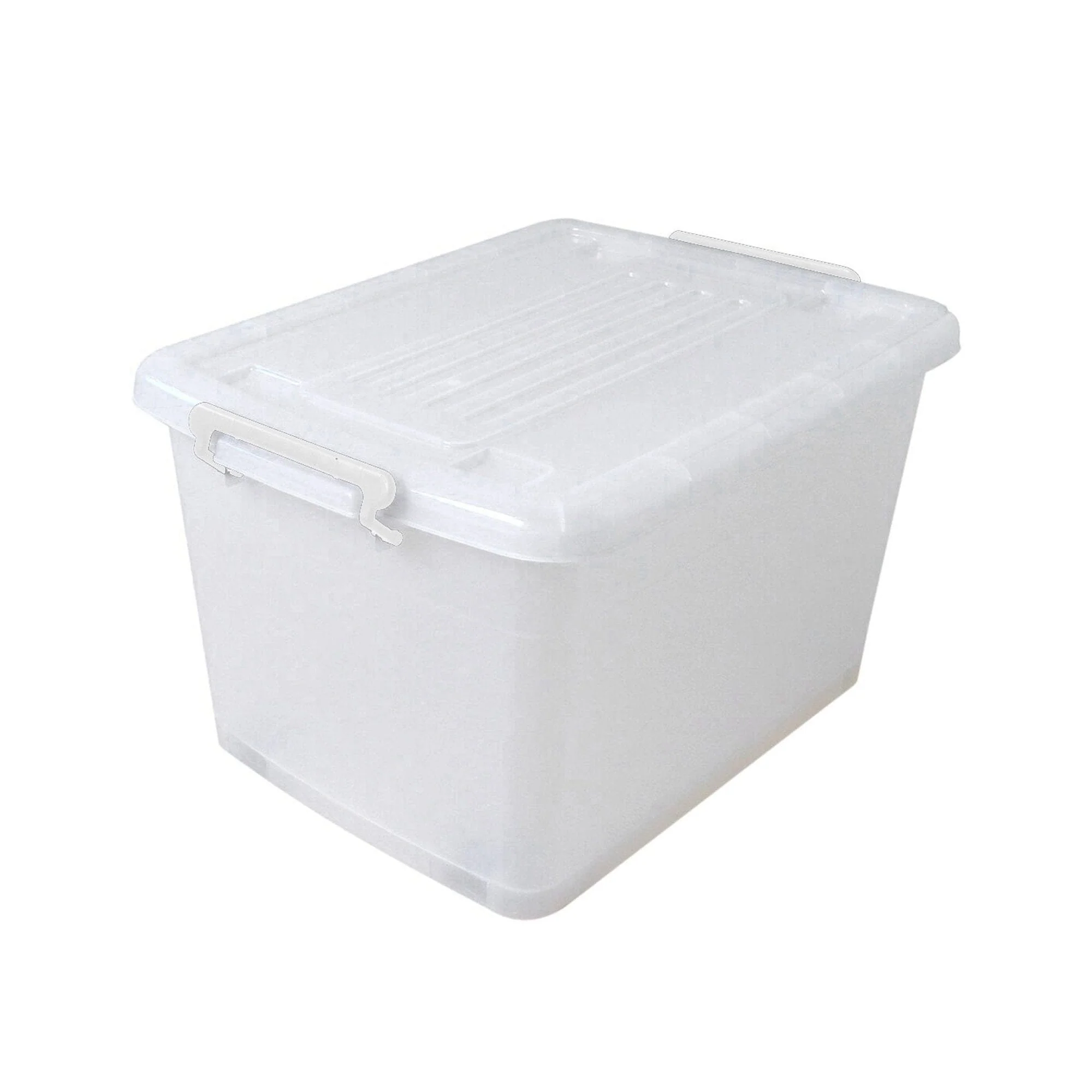 Unique Clear Storage Tote with Lid and Castors – 15L Prestigious