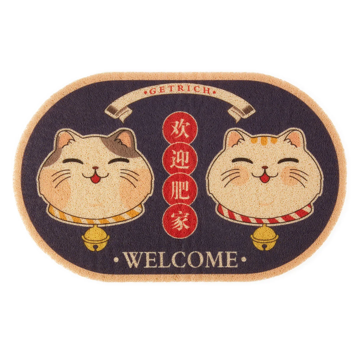Flexible OUT DOOR MAT LUCKY CATS 49×79 Relaxed
