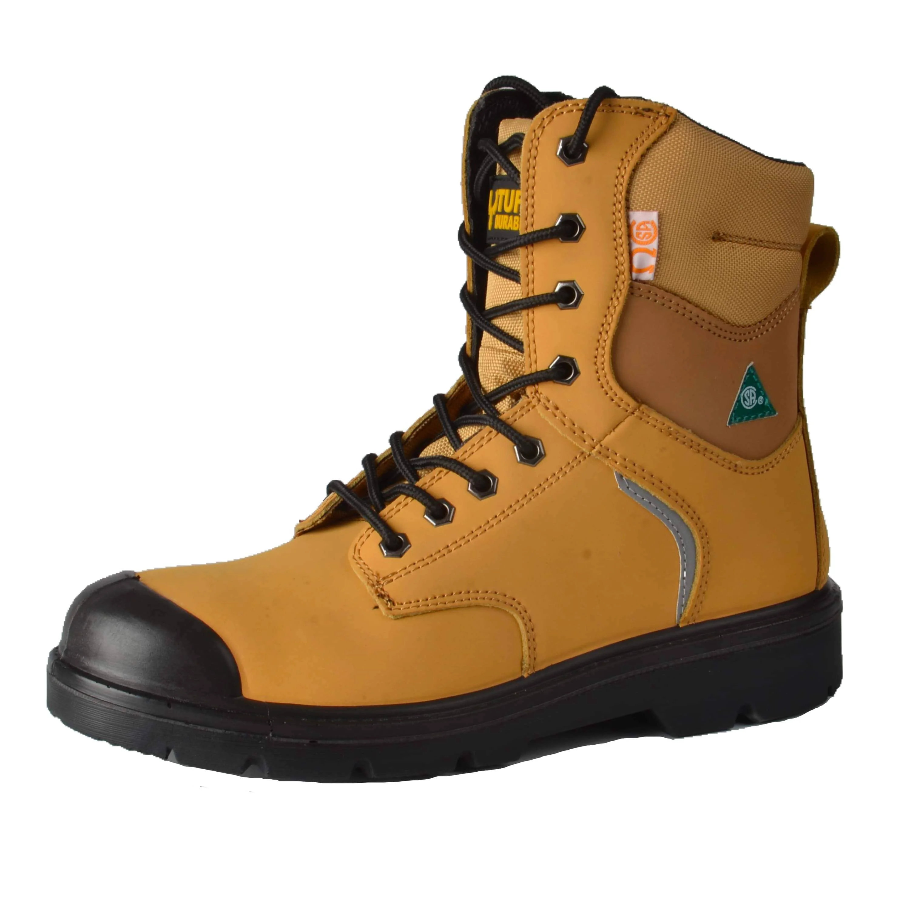 Carefully Designed Tuff Durable® – High Work Boots with Steel Toe Plate Wheat-9 Smart