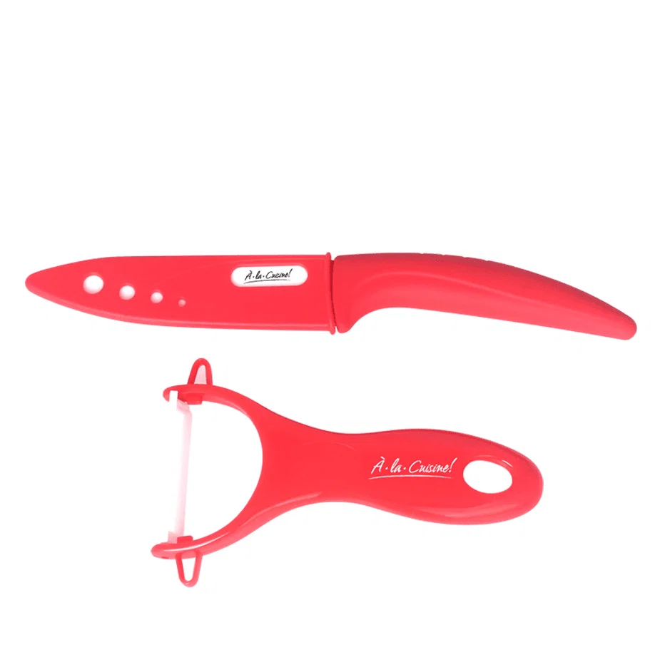 Trendy À la Cuisine Set of Ceramic Knife and Peeler Carefully Designed