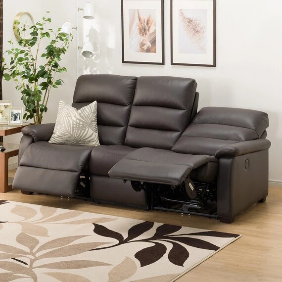 Exceptional 3 SEAT RECLINER SOFA N-BELIEVA DBR2-SZN116 LEATHER Fast