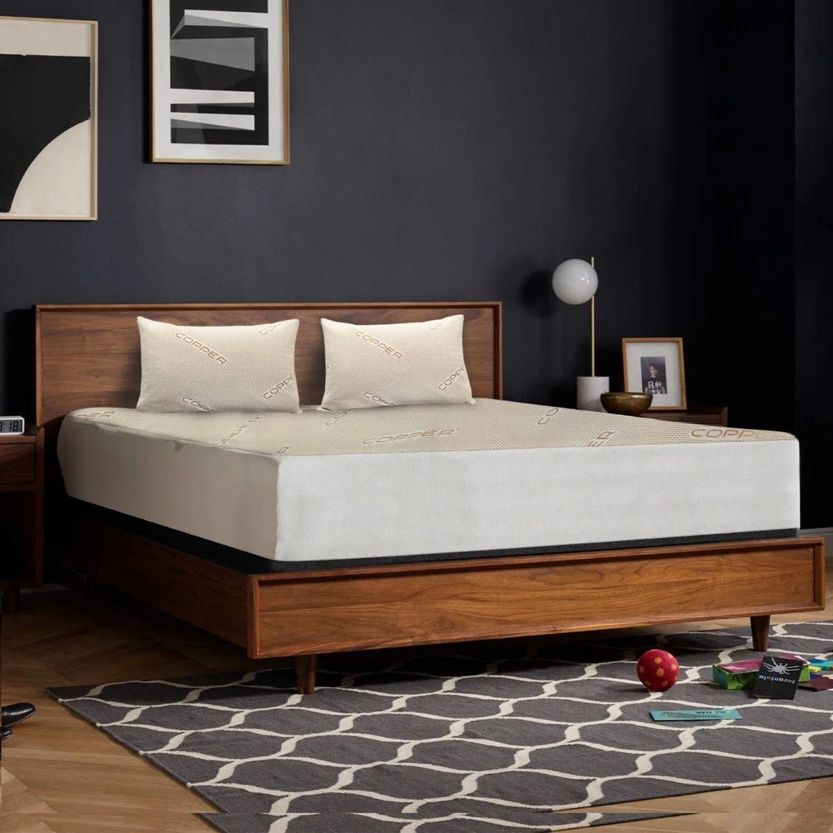 Fashionable Mattress Pad Waterproof Cooper Knit Long-Lasting