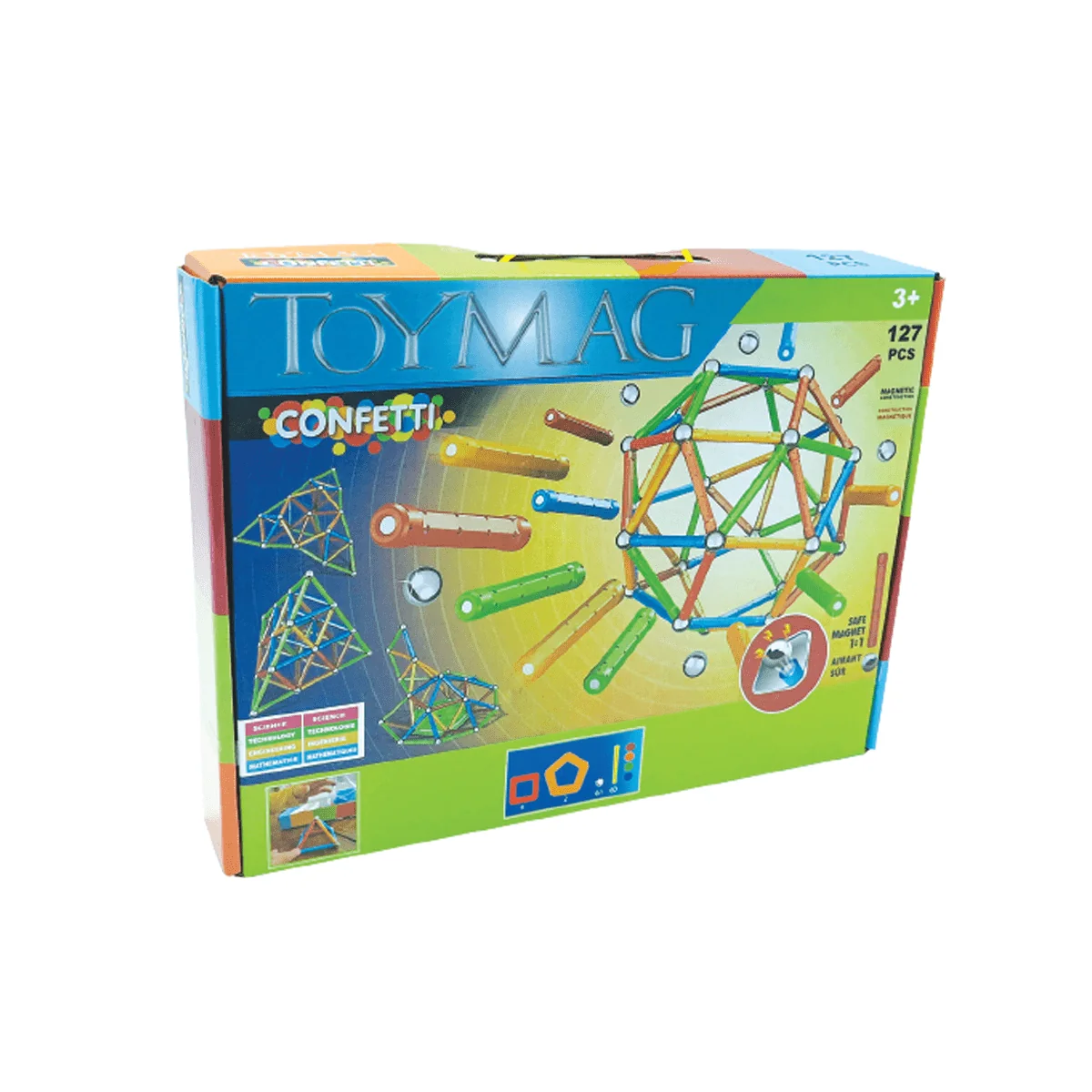 Environmentally Friendly 127 Pcs Magnetic Construction Set Comfortable