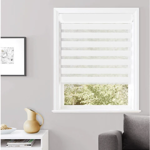 Outstanding Roller Blind White Day amp Night Pvc Cordless Smart