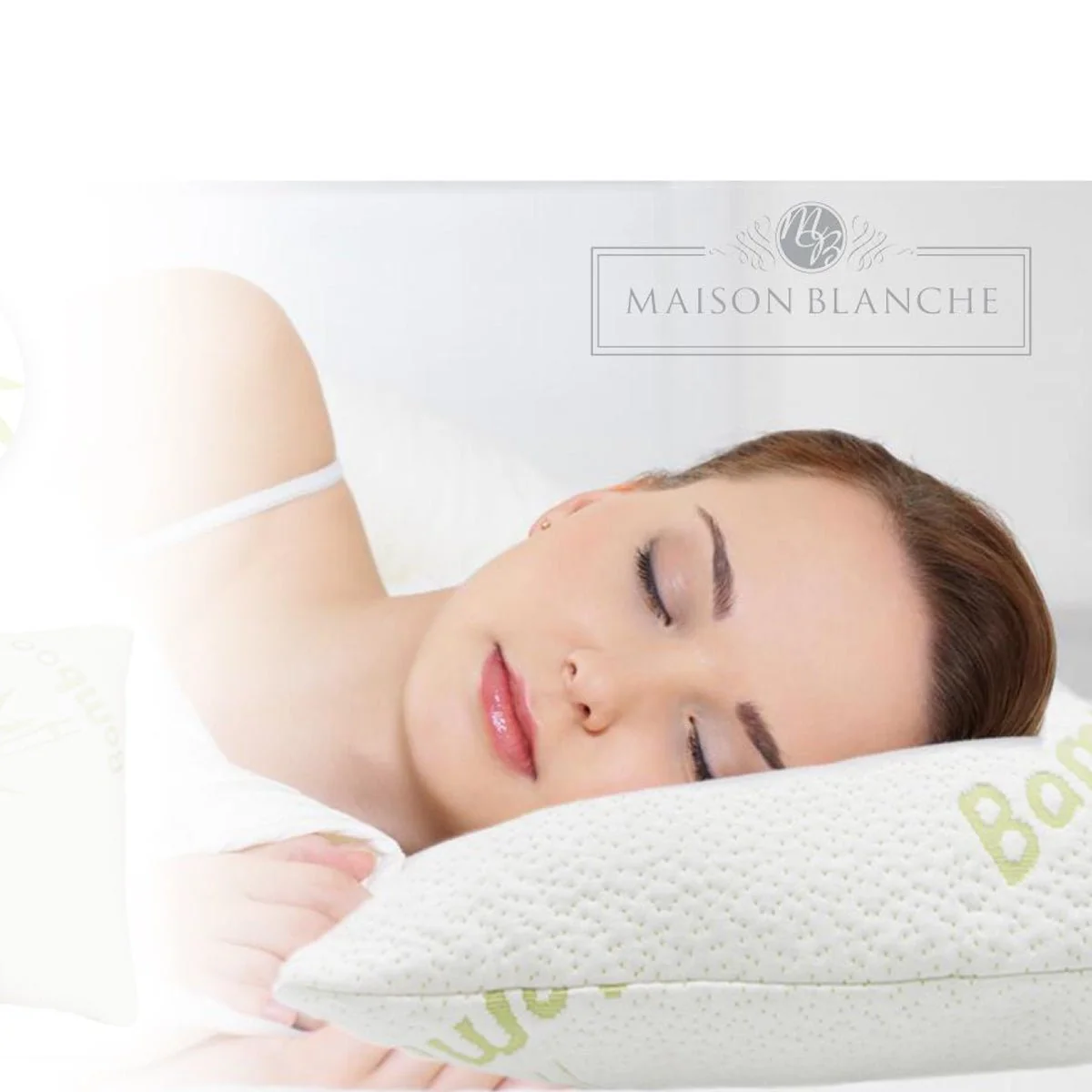 Long-Lasting Memory Foam Chopped Pillow With Bamboo Cover Smooth
