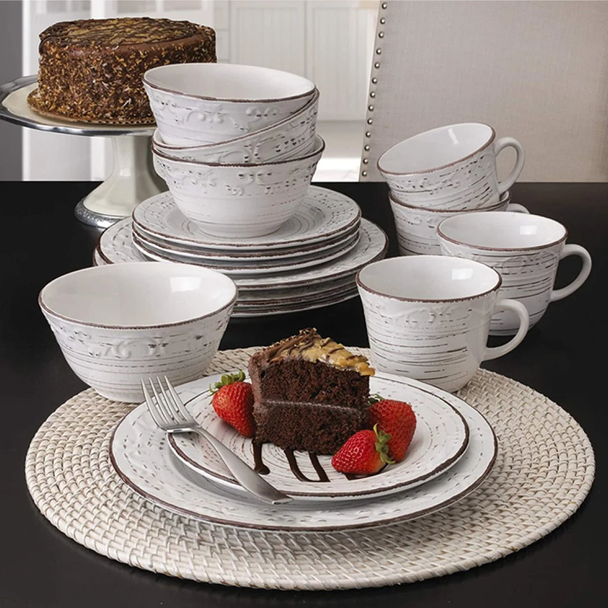 Casual Toscane 16pc Dinner Set Natural