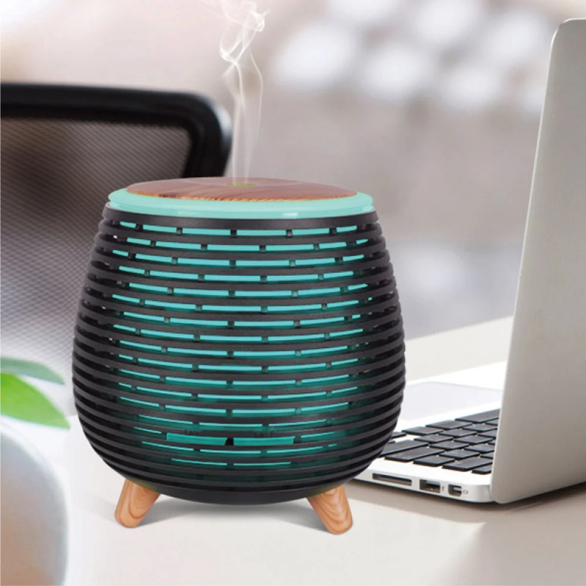Efficient Diffuser Tripod Led Black wood Colour 90ml Sophisticated