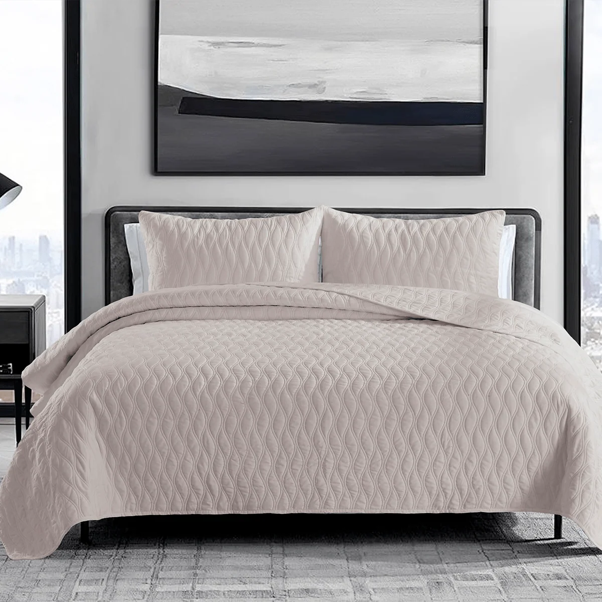 High-Grade CALVIN 3pcs Quilt Set Safe