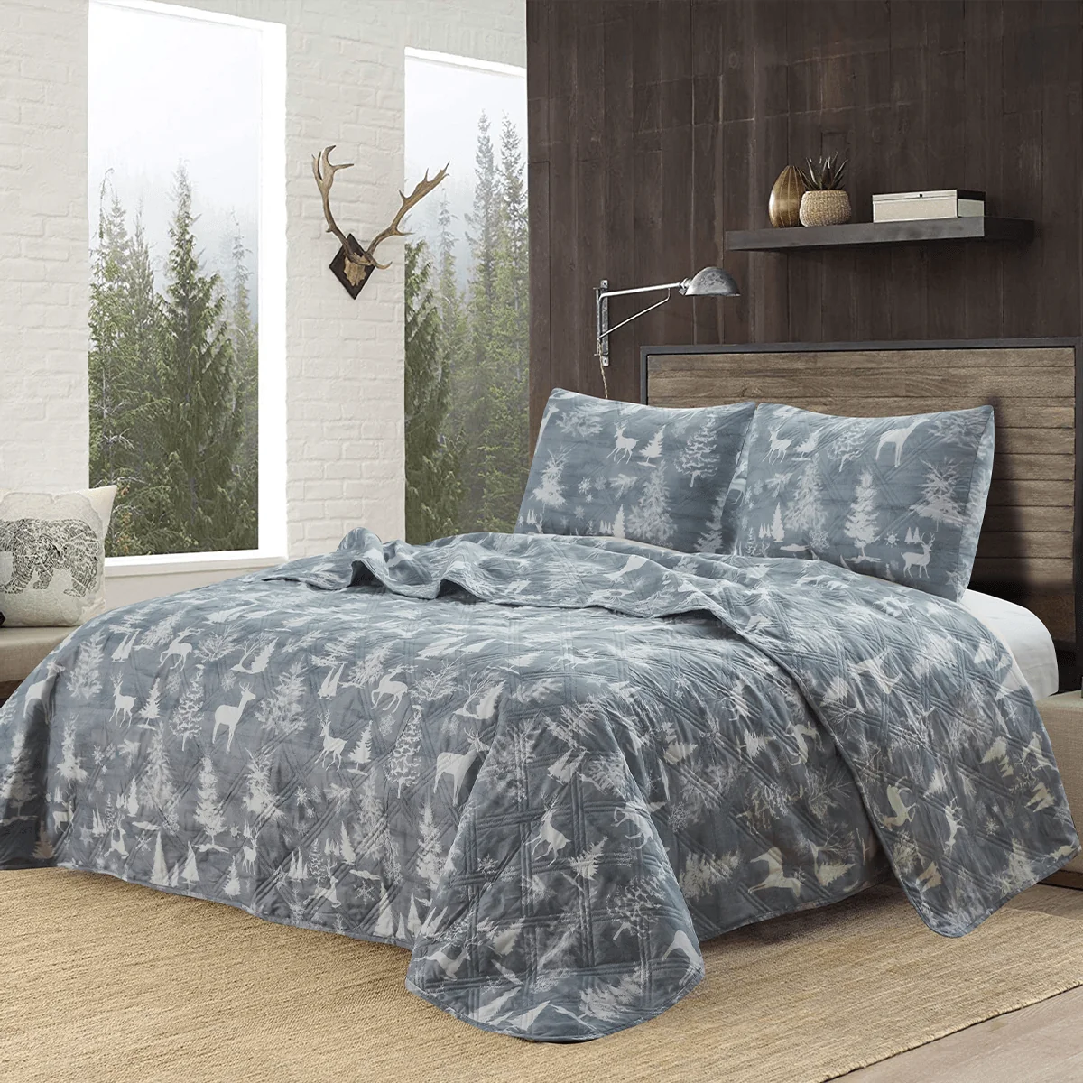 Trendy WOODLAND 3pcs Quilt Set Proven