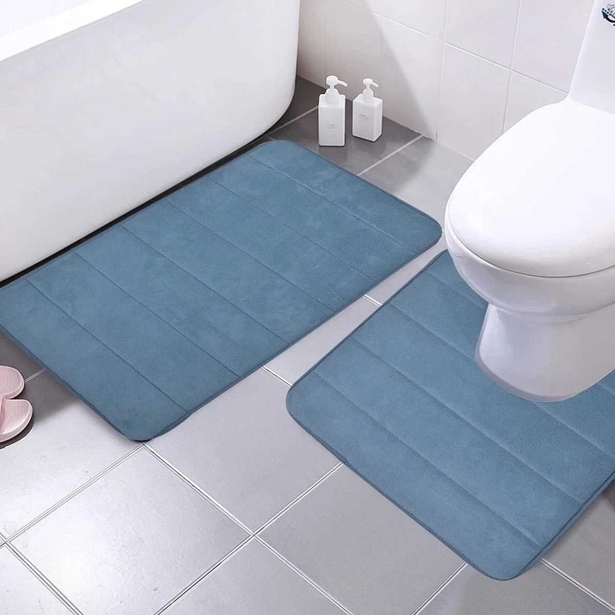 Breathable Set of 2 sponge bath mats Consistent