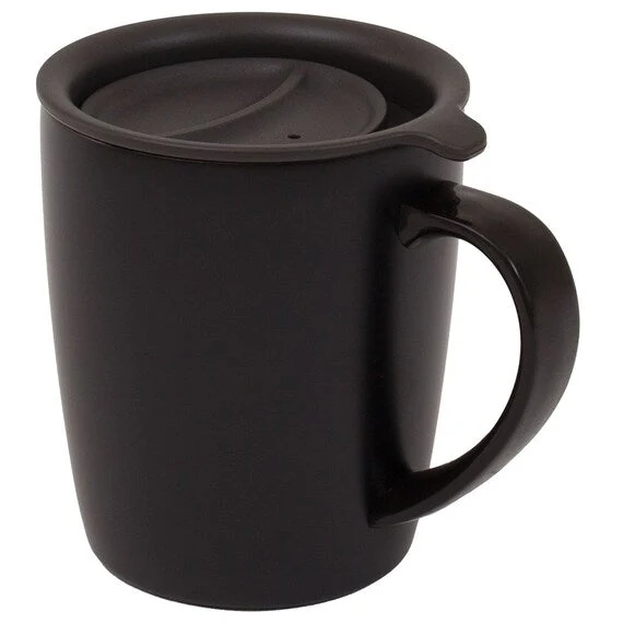 Organic STAINLESS MUG W LID BK CV187-2 Sustainable
