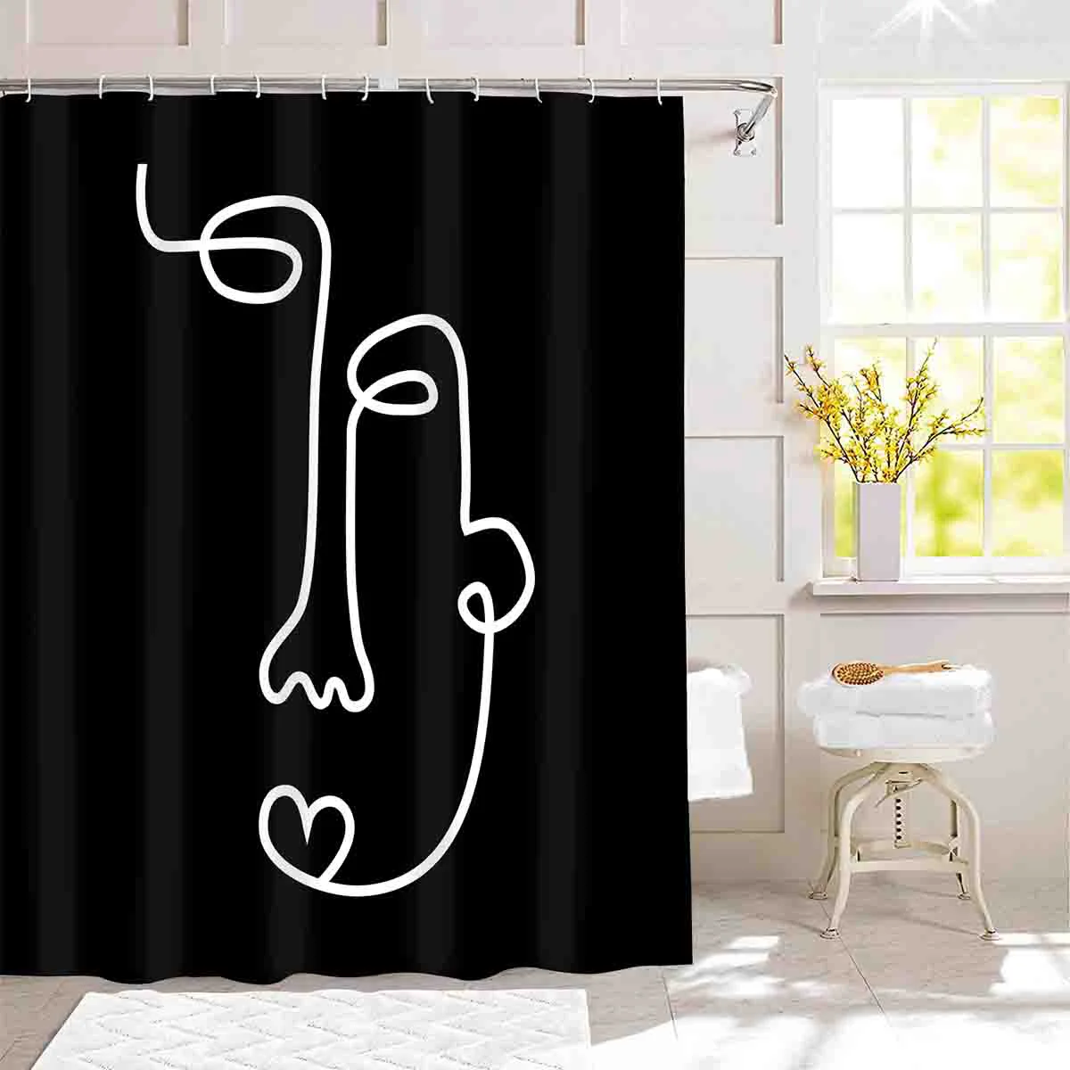 Elite FACES Shower Curtain Excellent
