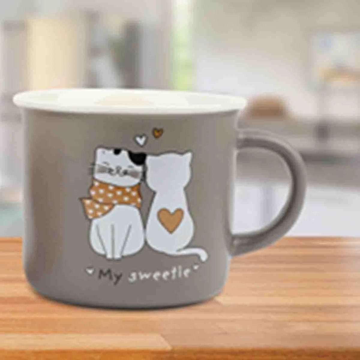 Sophisticated Mug With cats Prints Secure