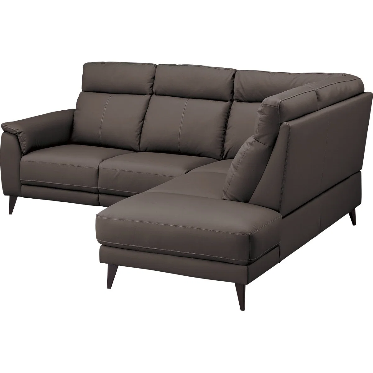 Long-Lasting CORNER SOFA LB07 LEATHER LC DBR Superior