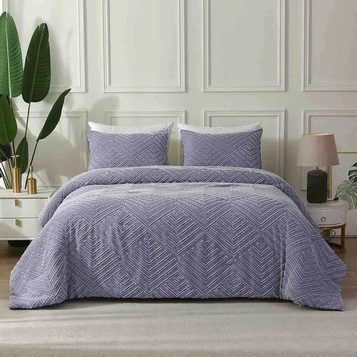 Reusable LAUREN TAYLOR – MAYA Tufted Comforter Set Traditional