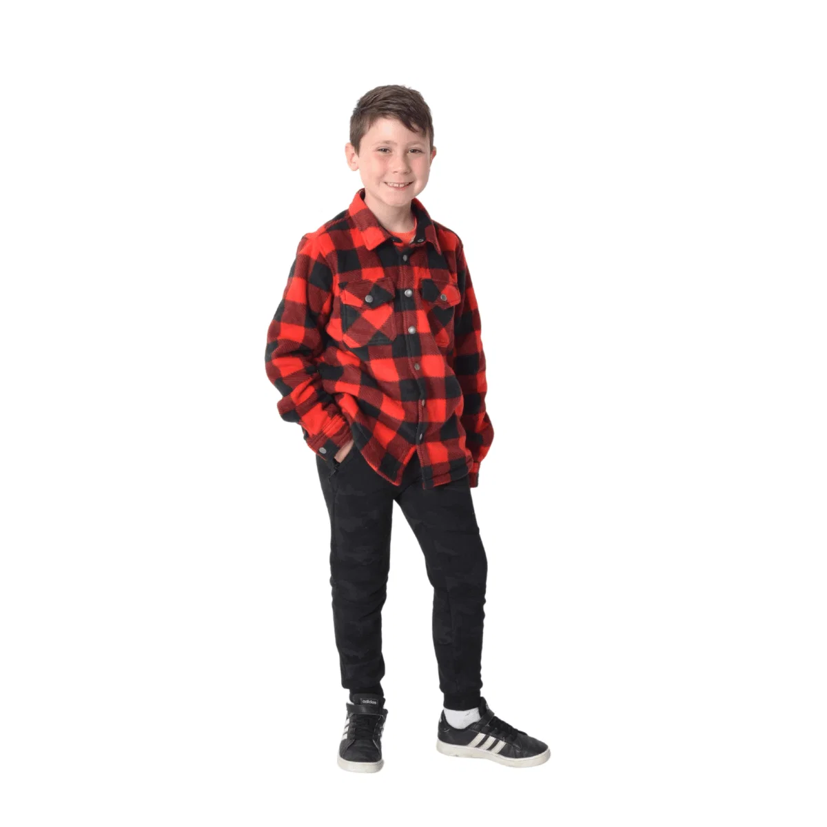 Refined Sherpa Plaid Shirt With Linijng Fine Crafted