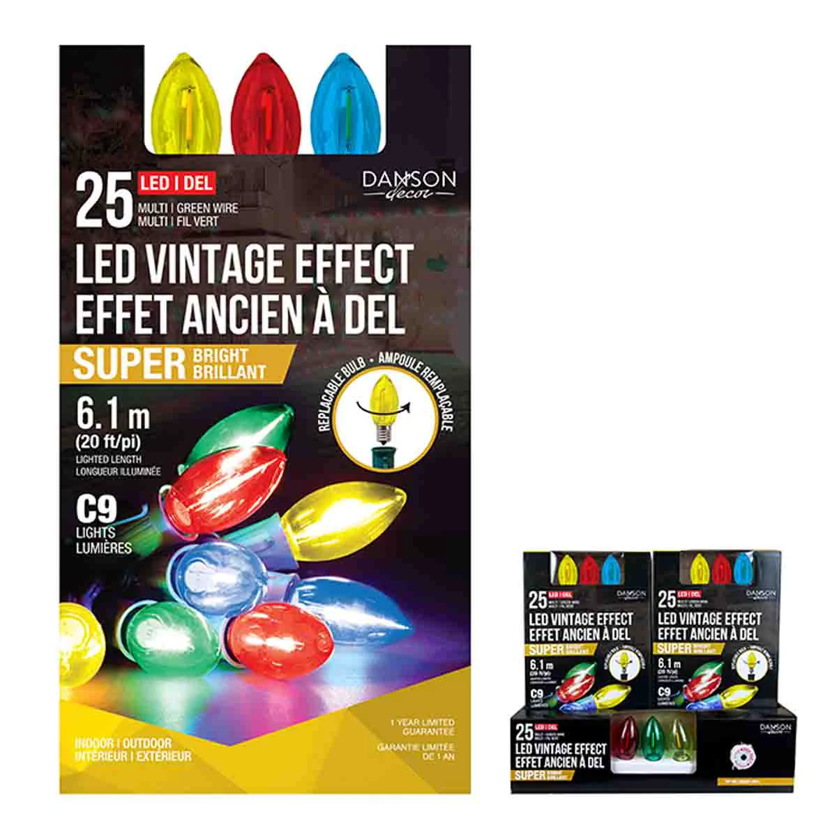 Original 25 C9 Vintage Look Superbright Led Lights Pure