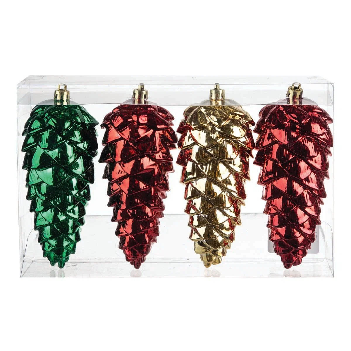 Stylish 3 Asst. Pinecones Ornaments – 4Pc High-Quality