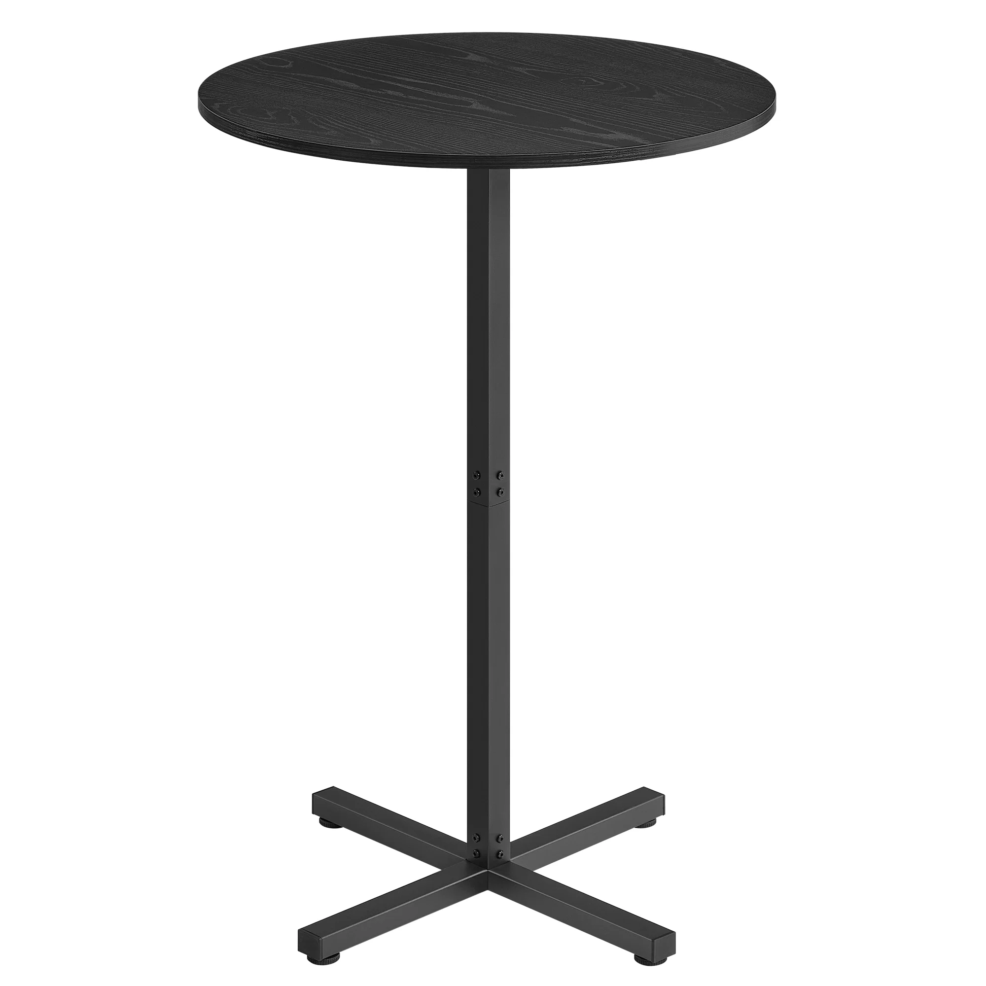 Modern VASAGLE VASAGLE Round Cocktail Table High Top Bar Pub Table with Metal Frame and Cross Base Sustainable