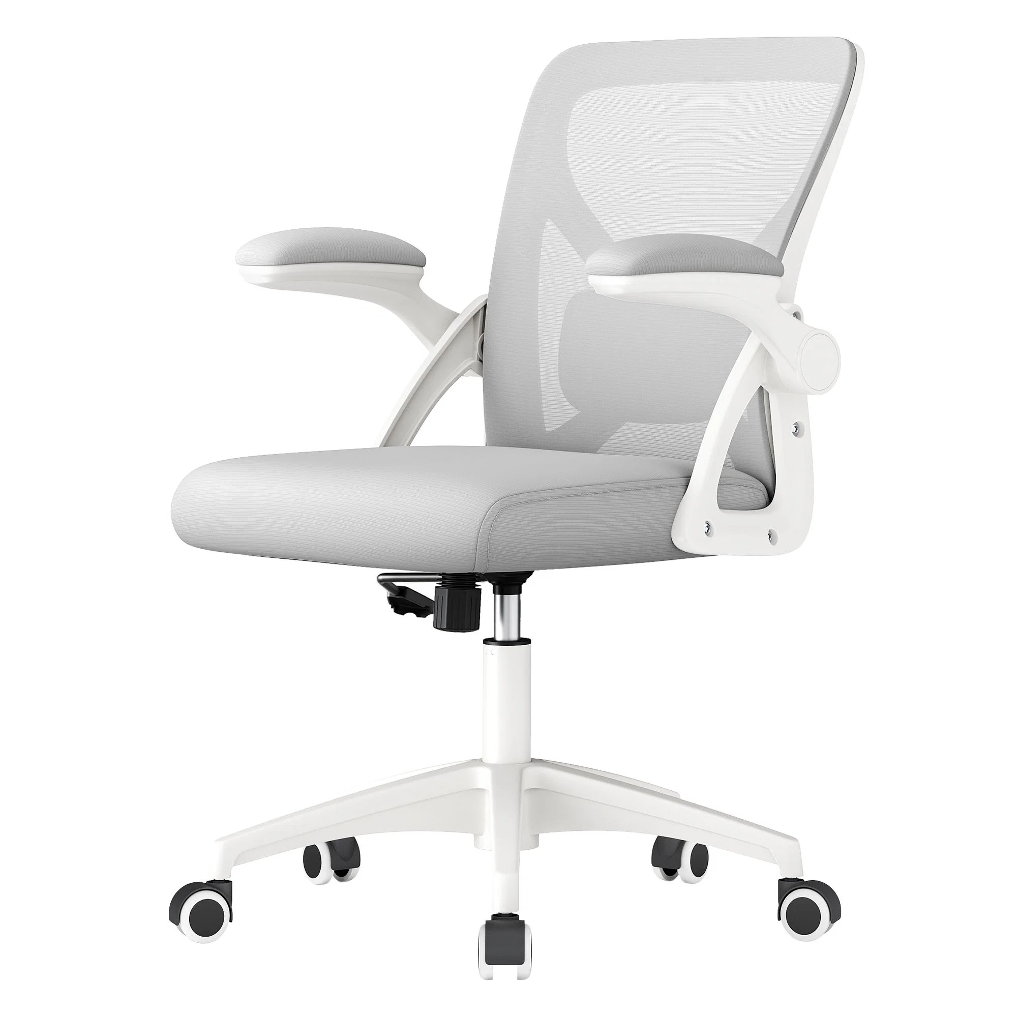 Reusable SONGMICS HOME SONGMICS HOME Ergonomic Mesh Desk Chair with Flip-Up Armrests Computer Office Chair with Adjustable Lumbar Support Solid