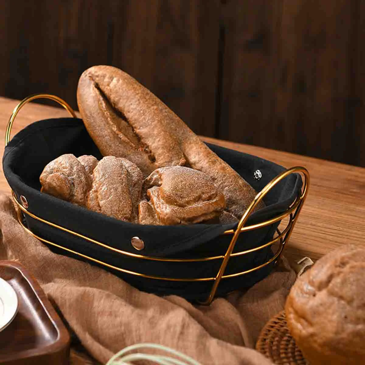Fashionable À La Cuisine – Oval Bread Basket Enhanced