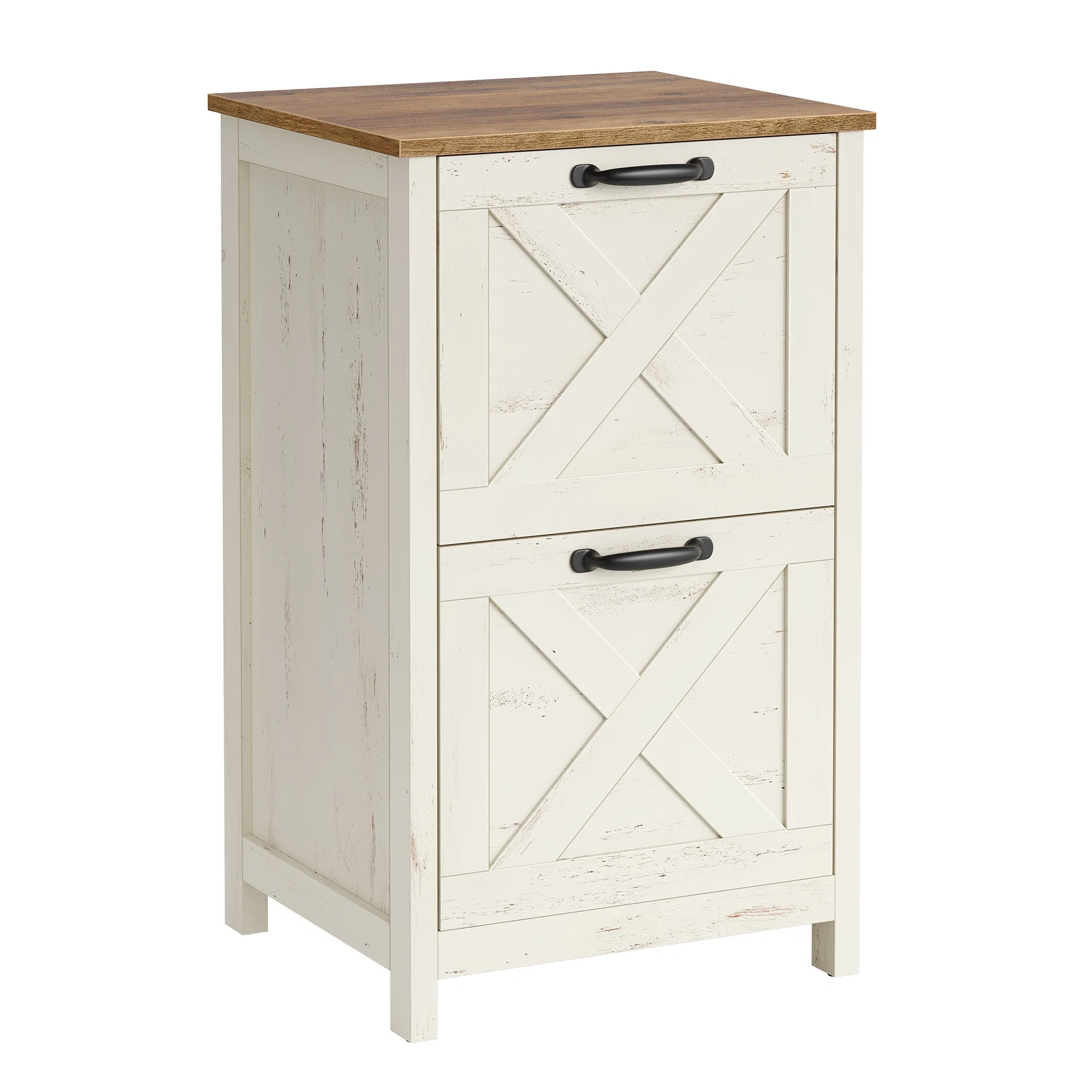 Elite VASAGLE Farmhouse File Cabinet with Barn Door Advanced