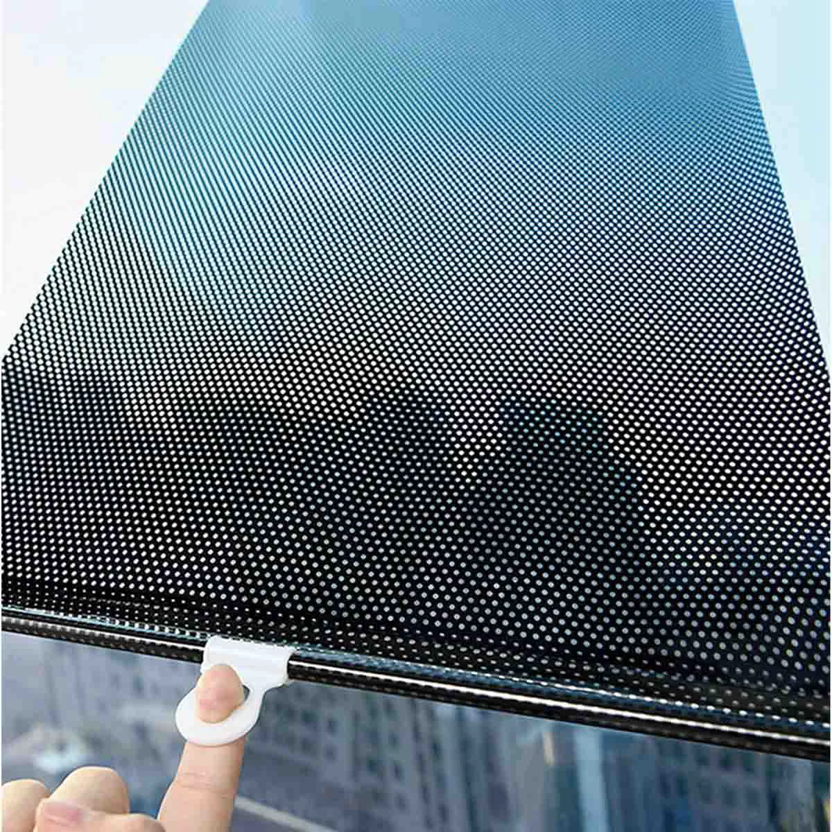 Unique Studio 707 Sunshade Roller Blind with Suction Cups – Black Soft