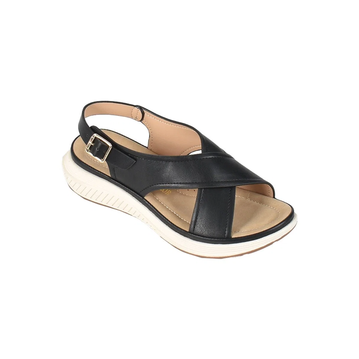 Fine Wos Cris Cross Sandal With Back Strap Original