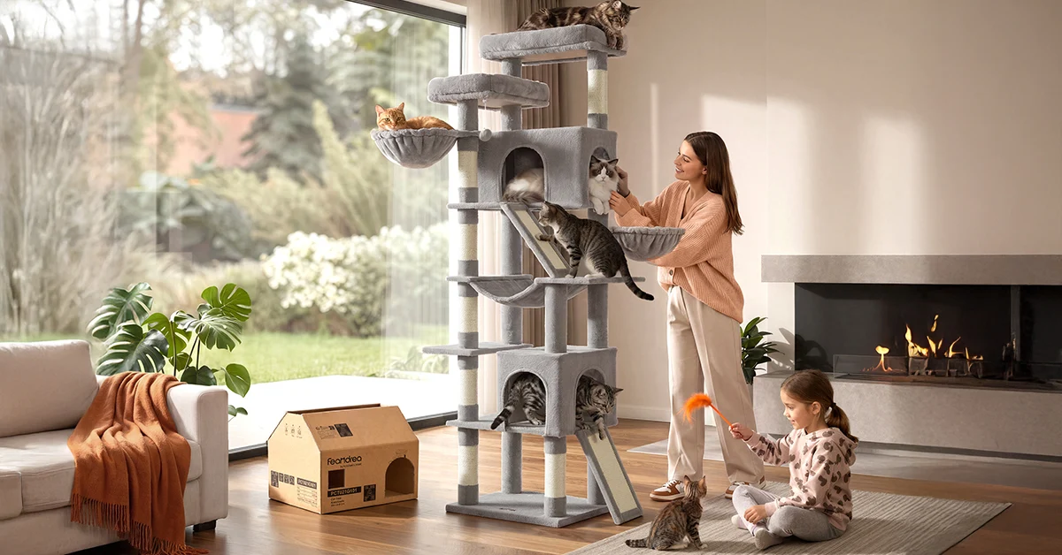 Refined Feandrea Feandrea Cat Tree with Sisal Scratching Posts Fine