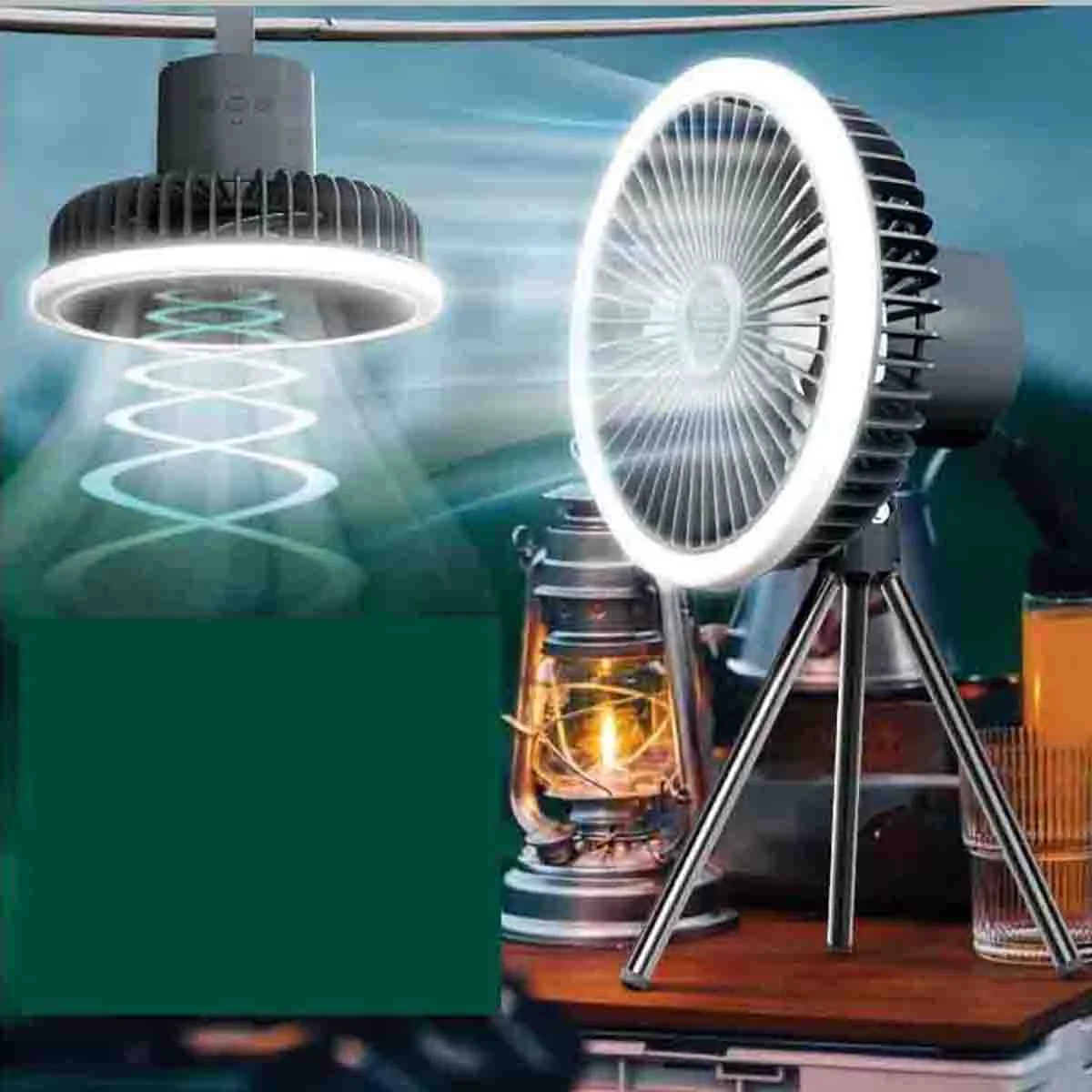 Reliable vorteco – 2 in 1 standing hanging fan with LED light Luxury
