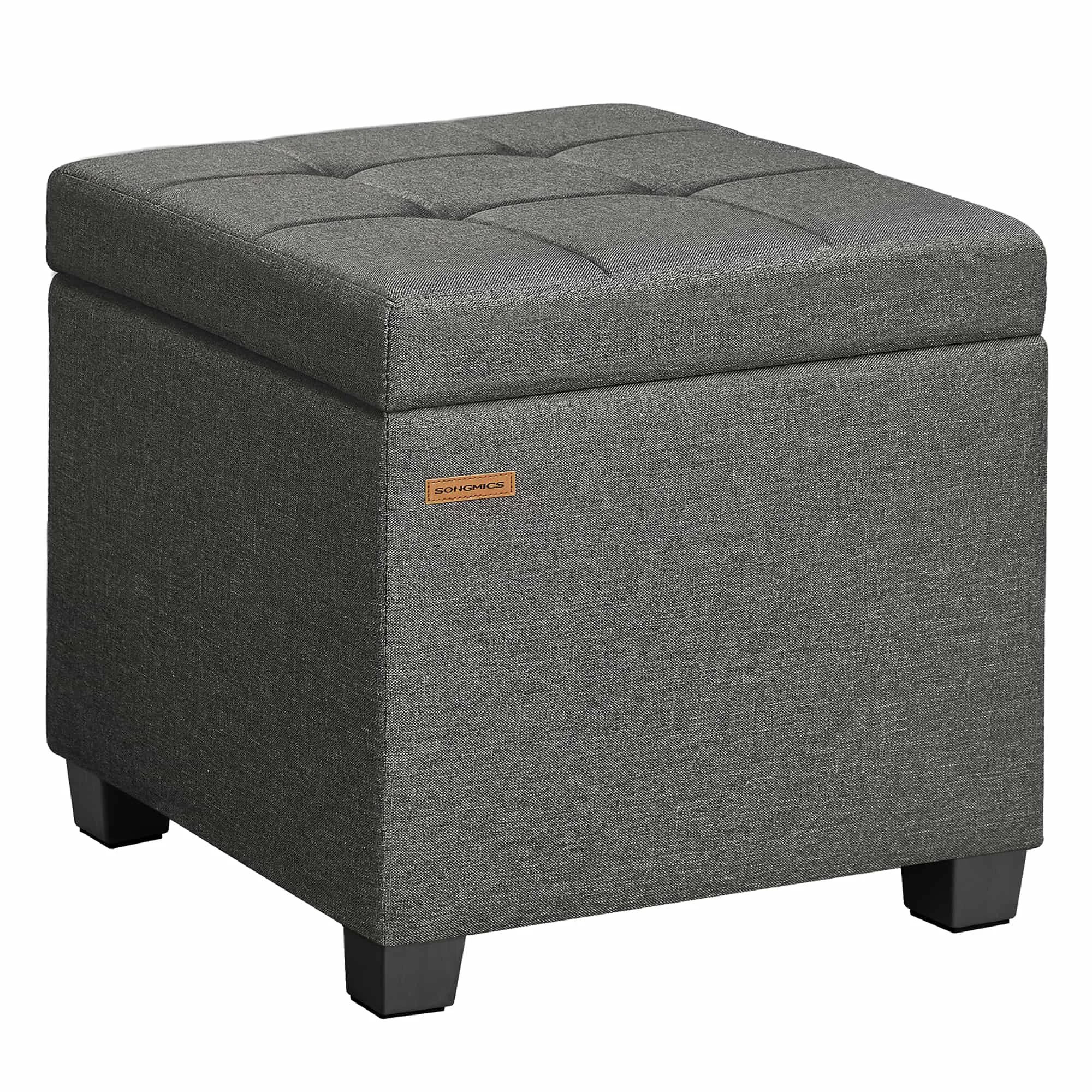 Comfortable SONGMICS Linen storage ottoman with lid for bedroom or living room Practical