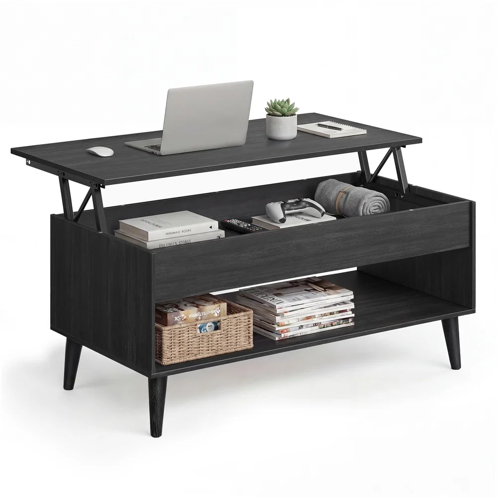 Unique VASAGLE Lift top coffee table with hidden storage for living room Secure