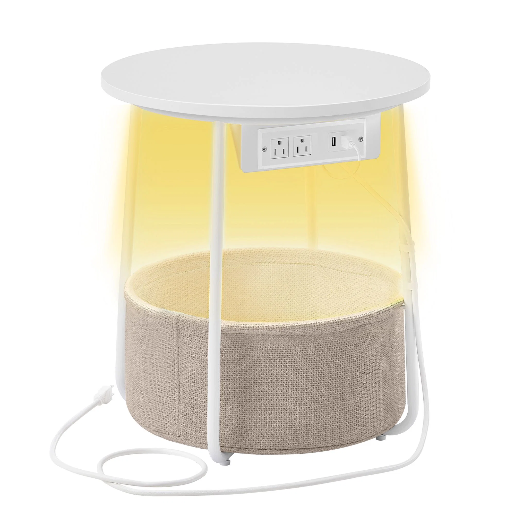 Flexible SONGMICS HOME SONGMIC HOME LED Round Side End Table Certified