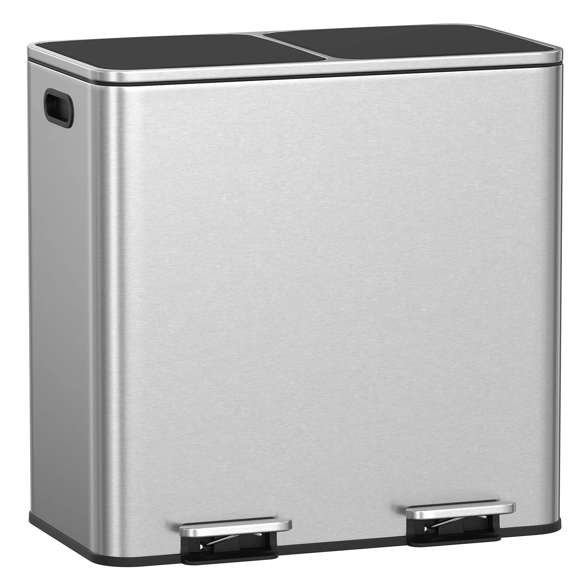 Elegant SONGMICS HOME SONGMICS HOME Trash Can with 2 Compartments for Kitchen Modern