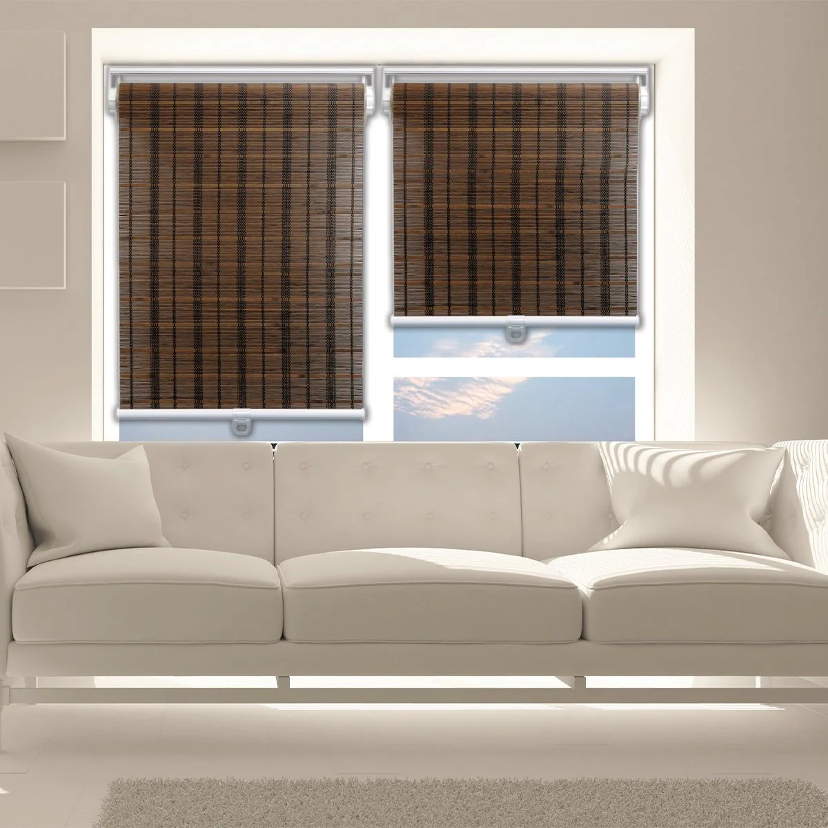 Stylish Lauren Taylor – Bamboo Cordless Roller Blind Easy-to-Use