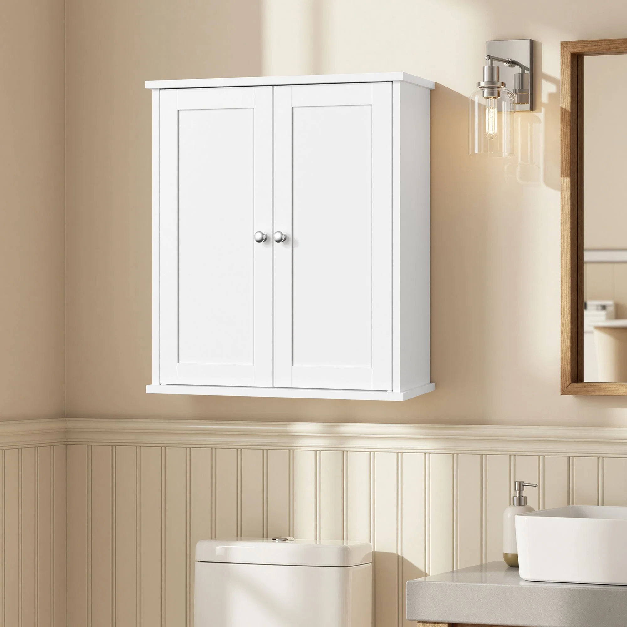 Premium VASAGLE VASAGLE Siren Collection – Bathroom Wall Cabinet Sustainable