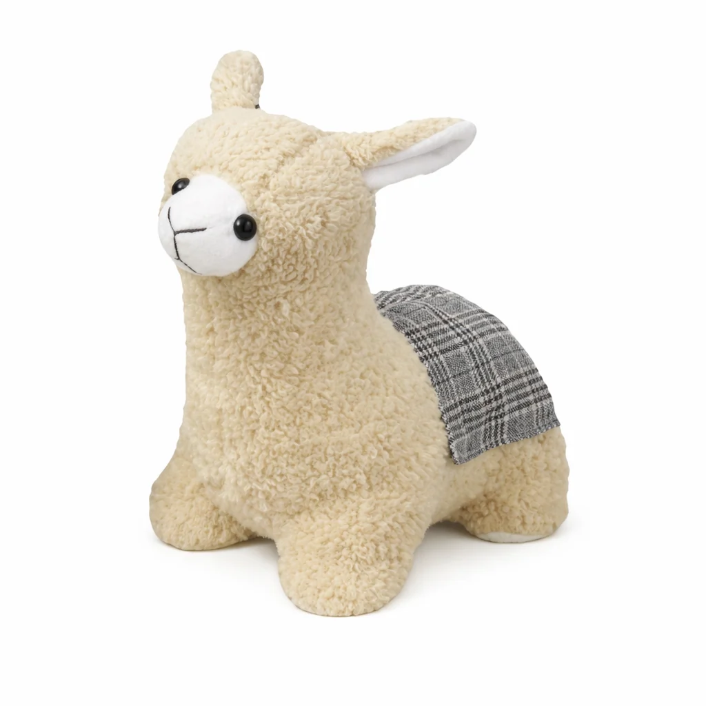 Sustainable Door Stopper Llama Cream 10in Height 21x15x26cm Fine