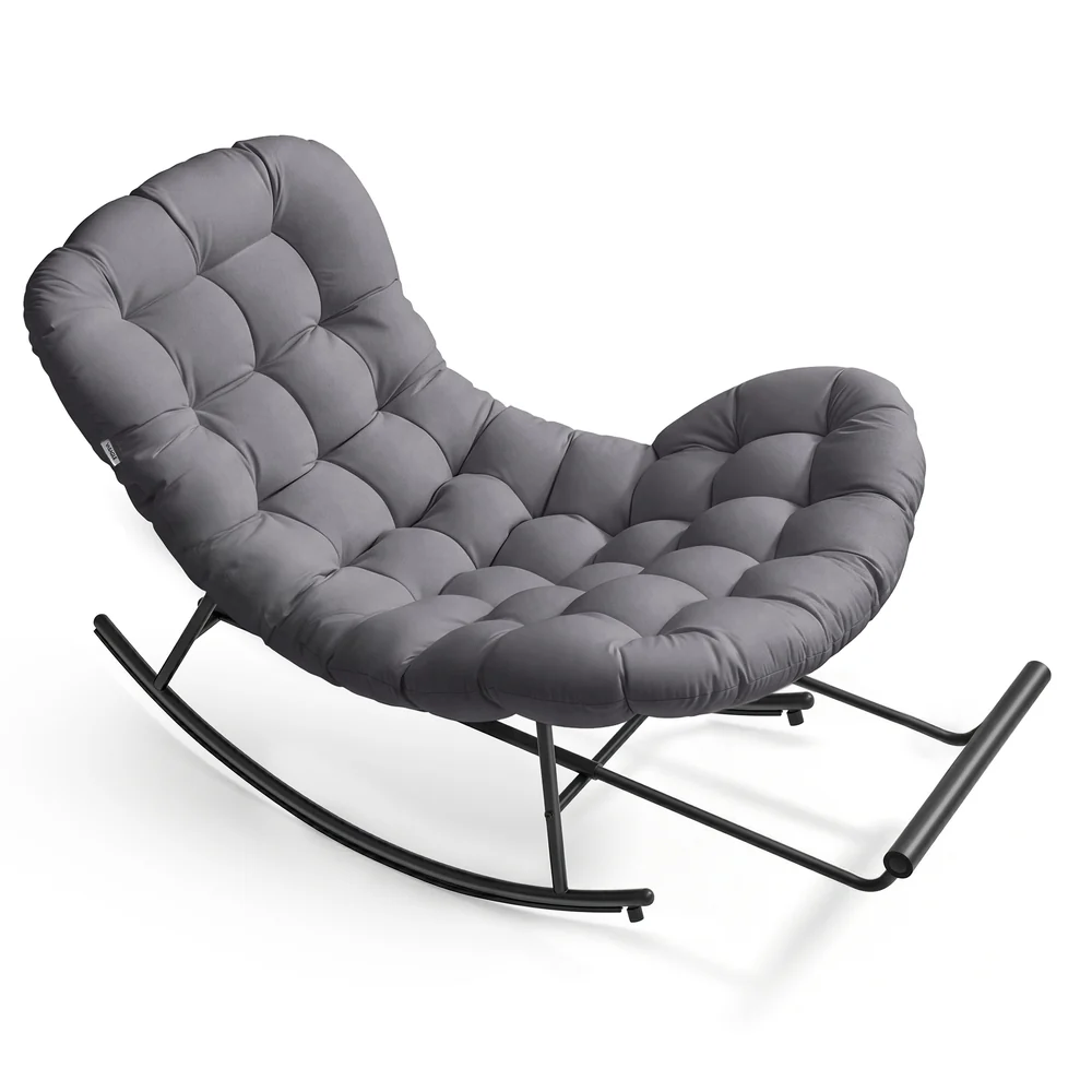 Proven VASAGLE Steel rocking papasan chair for patio bedroom or living room Original