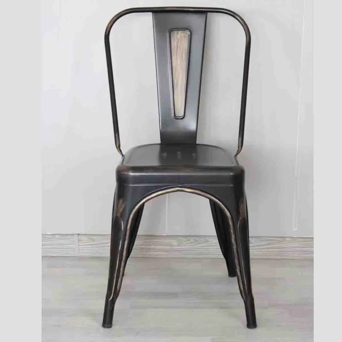 Official Atelier Du Nord- Metal Dining Chair Black Gold Recyclable