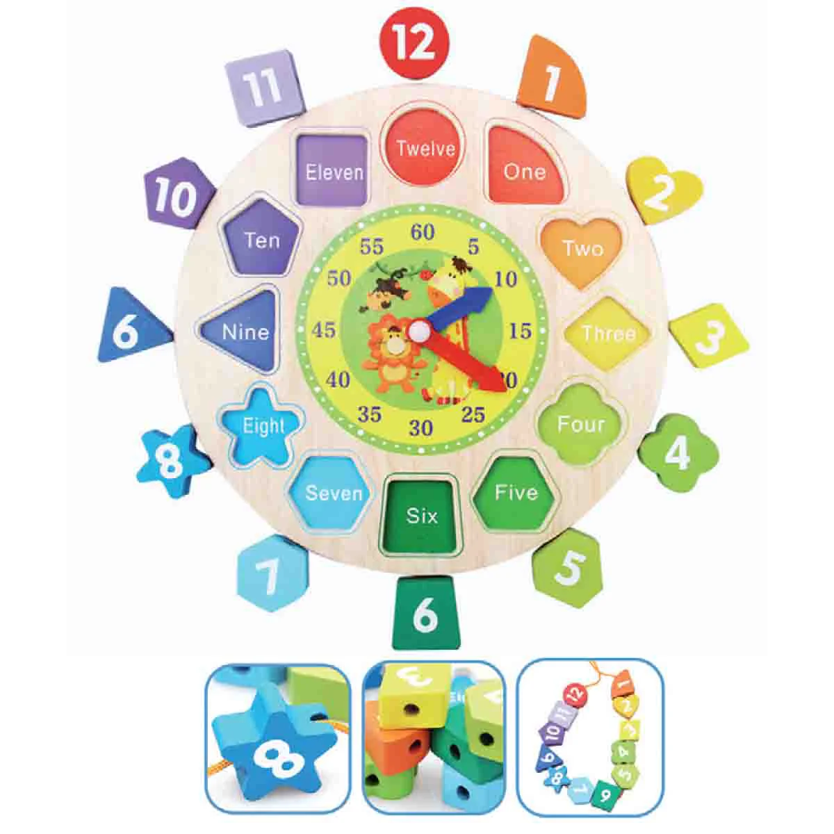 Exclusive Wooden Sorting Clock Versatile