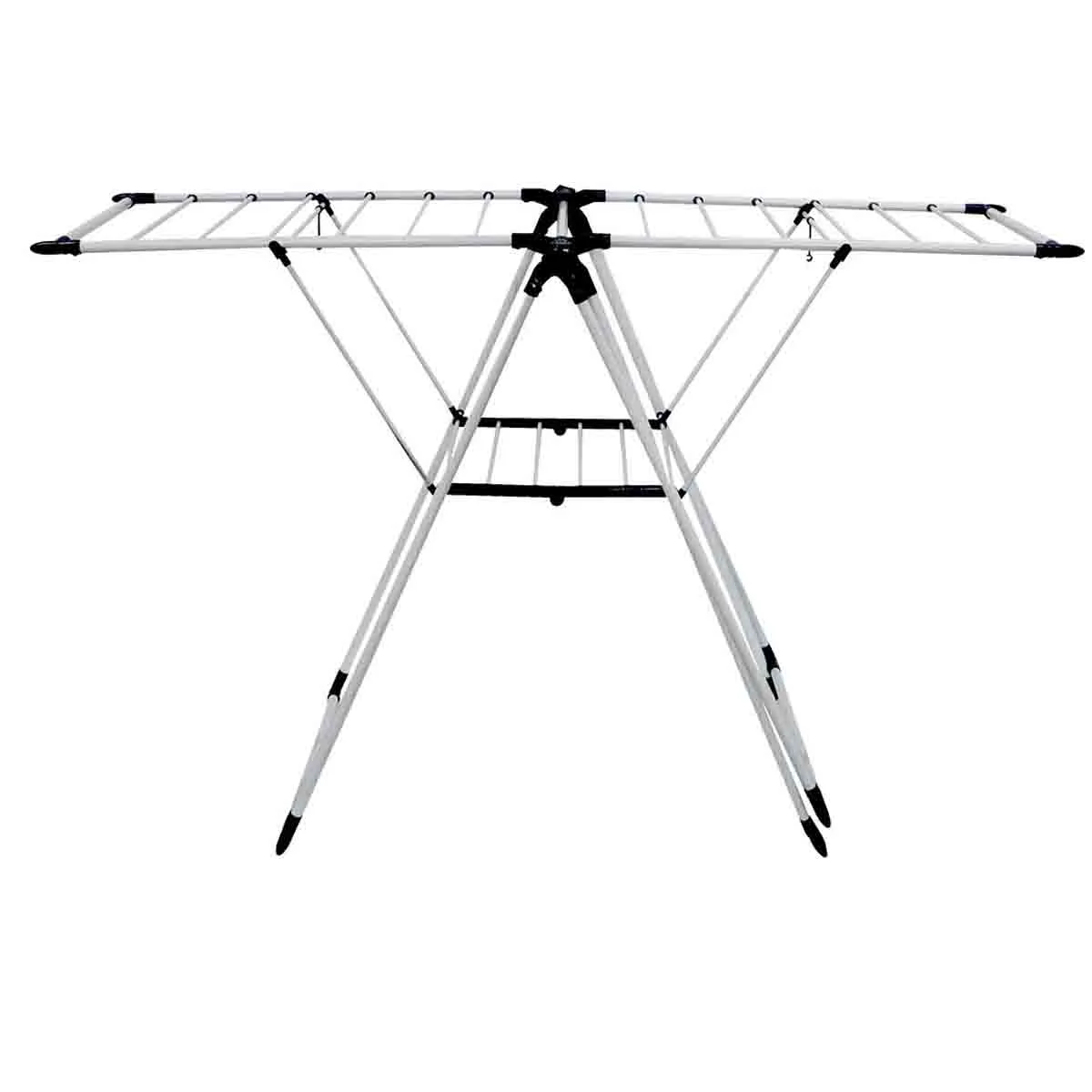 High-End Studio 707-folding Clothes Drying Rack with Shirt Bar Contemporary