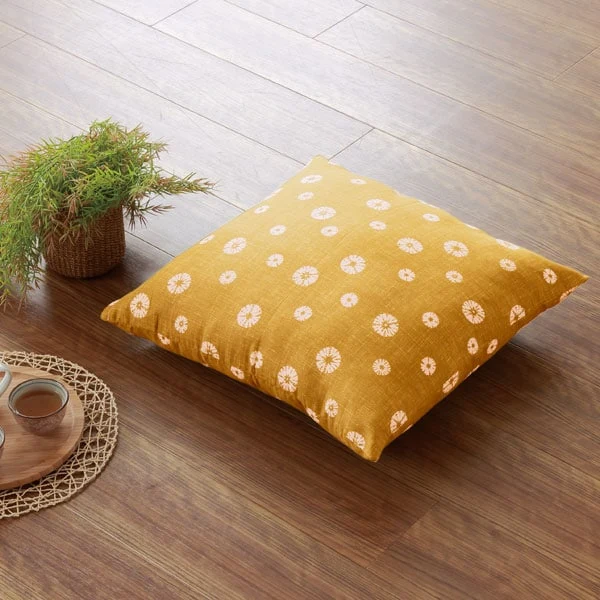 Organic FLOOR CUSHIONCOVER SHIBORI2YE Responsible