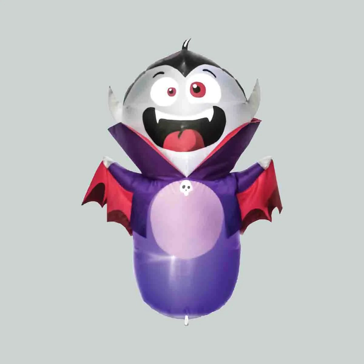 Crafted Inflatable Vampire-bat With 4 White Led Lights 1.2m Tall Soft