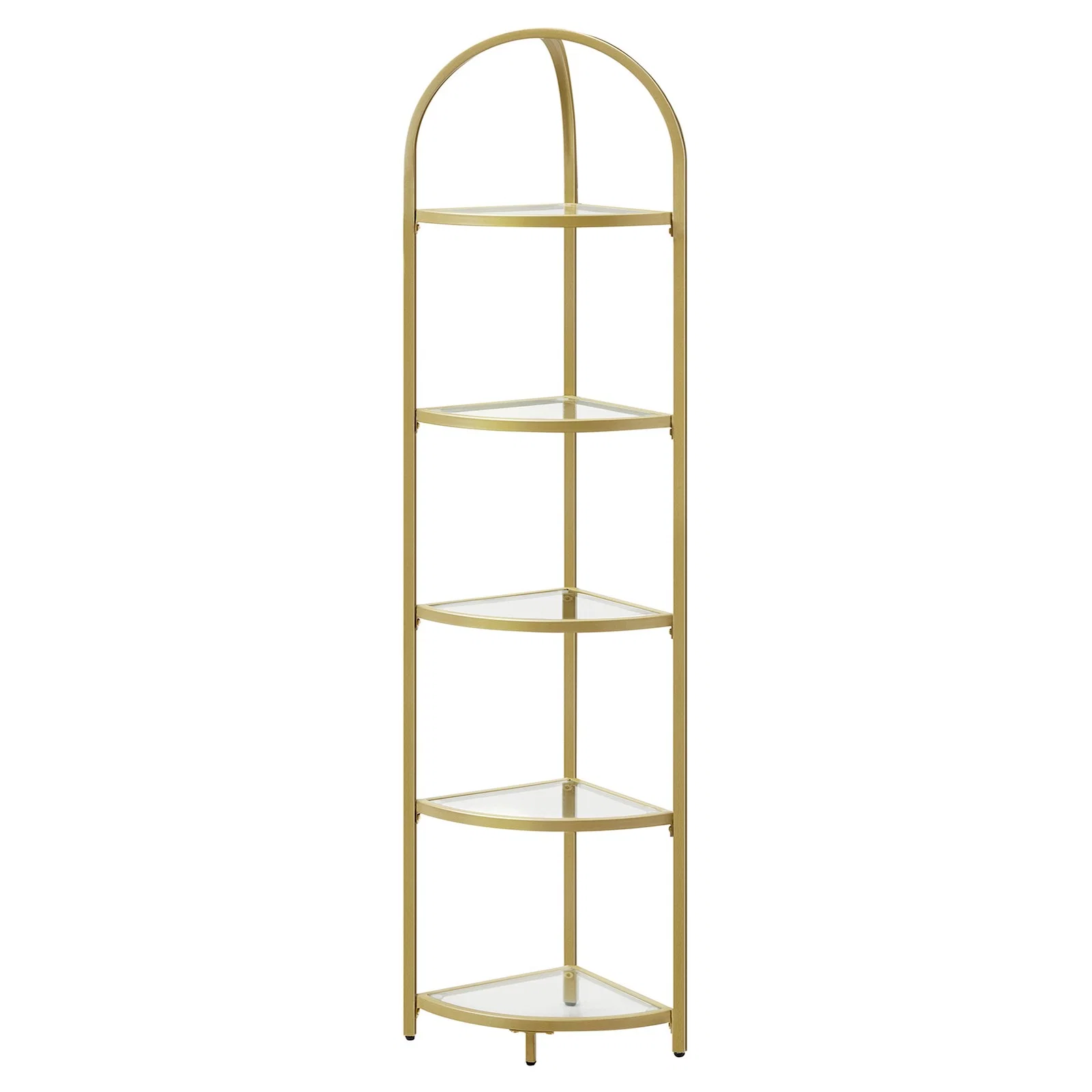 Lightweight VASAGLE Baris Collection – Corner display rack with tempered glass shelves High-End