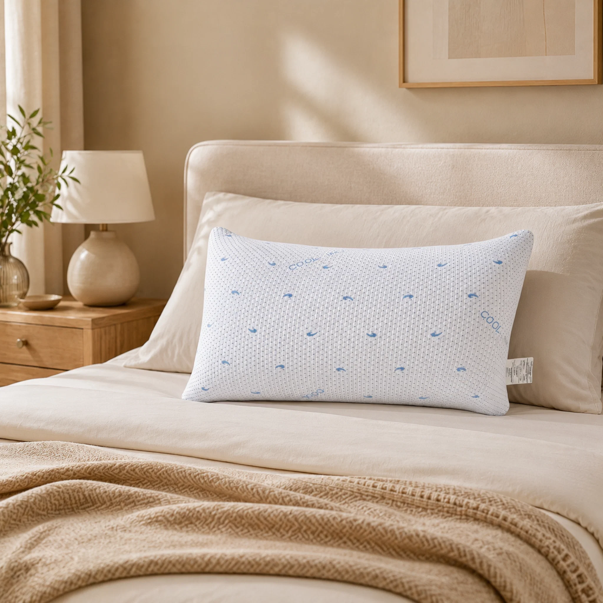 Natural Coolmax Knitted Pillow- MAISON BLANCHE Exclusive